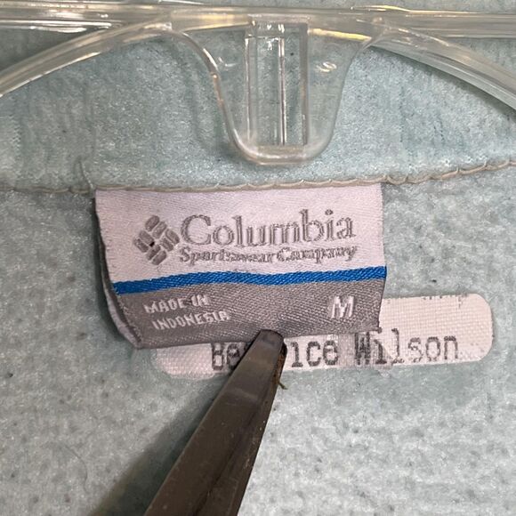 Columbia Jacket Womens Medium Light Blue XL6445 Full Zip Fleece Outdoors Hiking - Picture 3 of 11